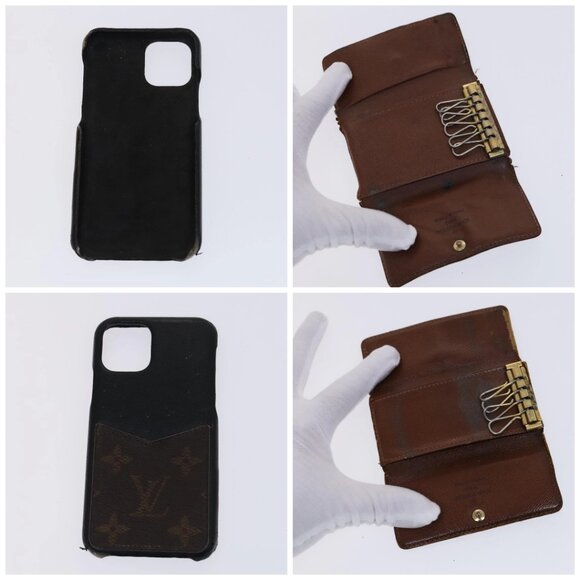 LOUIS VUITTON Monogram Epi Key Case 4Set Noir LV Auth BA641 - Picture 15 of 16